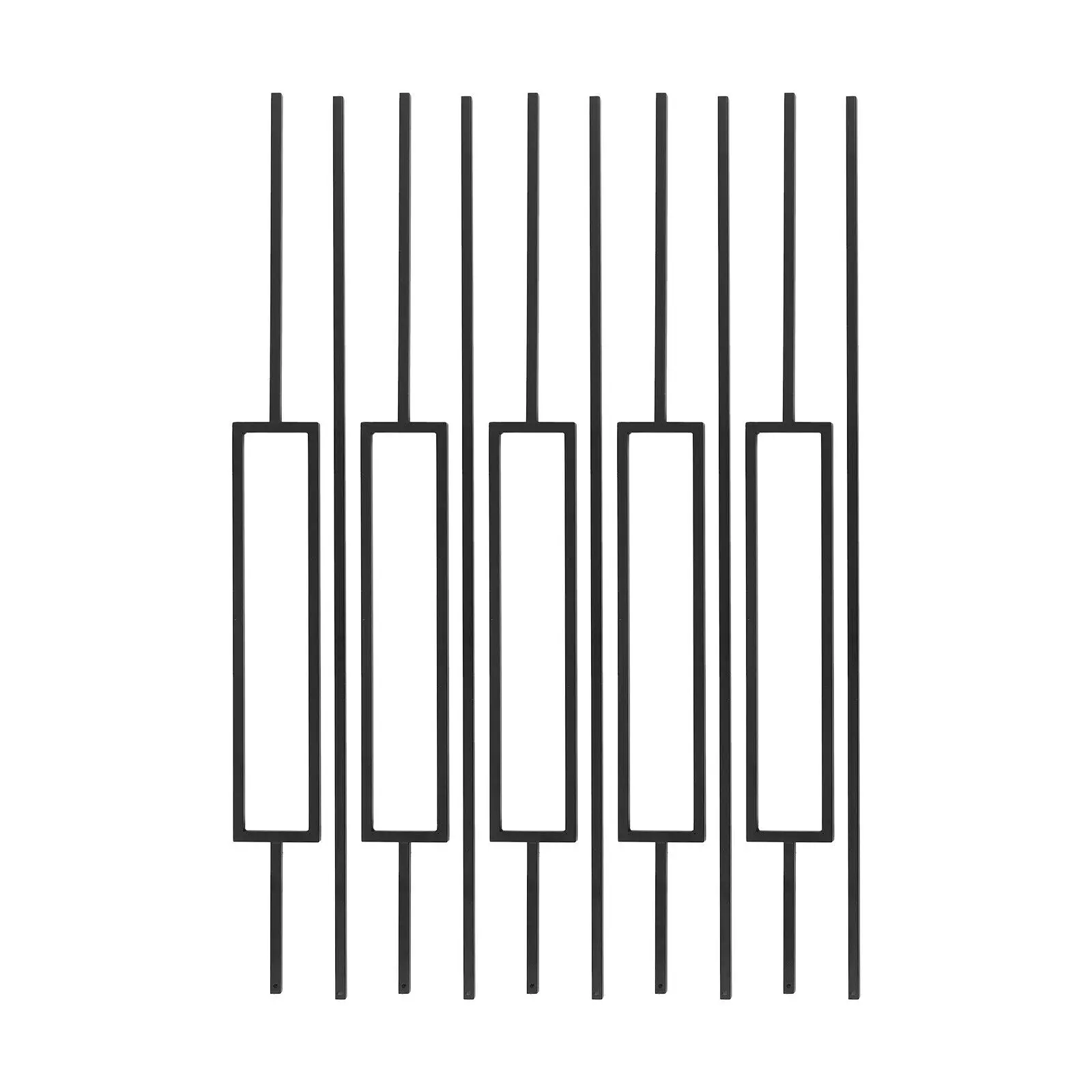 44in Staircase Garden Balconies Balusters Decorative Iron Balusters Stair Railing 44.88*4.33*3.94in