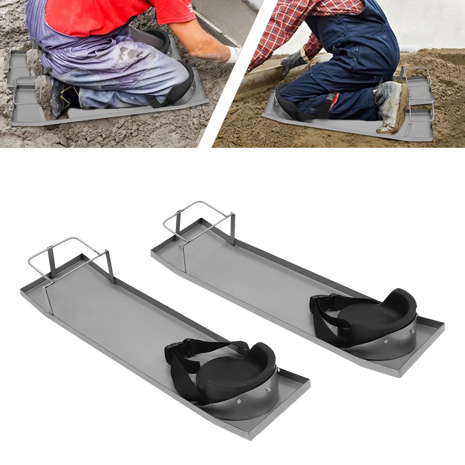 30'' x 8'' Kneeler Board Stainless Steel Concrete Sliders Concrete Finishing