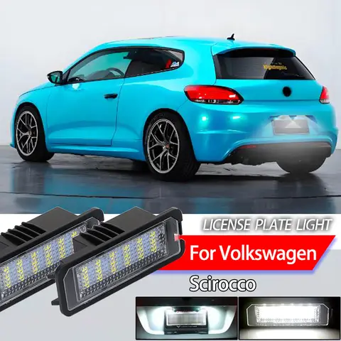 st LED-skyltbelysning för nummerplåt för VW Scirocco 3 2008 2009 2010 2011 2012 2013 2014 2015 2016 2017 Canbus Inget fel 10 best sales Megane 2 LED - №2