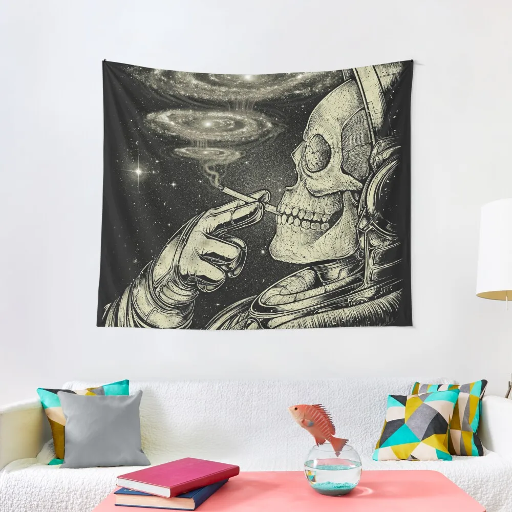 

Winya No. 31 Relaxing Skeleton Astroanut Smoking Amoung the Stars in the Space Tapestry Home Decoration Accessories Tapestry