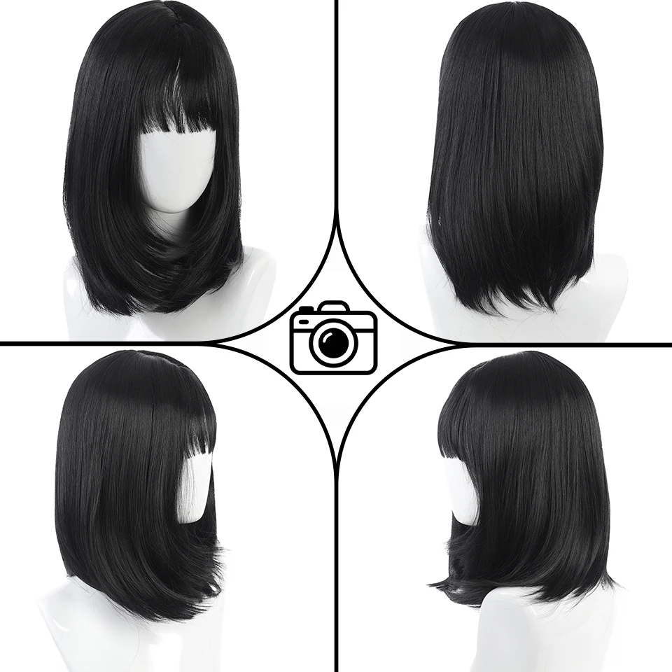 

Women's Full Head Simulation Hair High Level Synthetic Wig With Air French Bangs For Women Daily Party Halloween Christmas