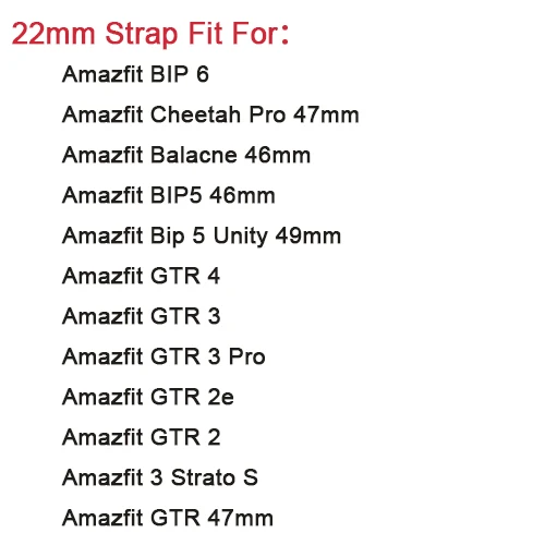 22mm Strap for Amazfit BIP 6 5 Sport Breathable Mesh Reverse Buckle Strap Accessories for Amazfit Balance/Cheetah Pro/GTR 4 3 2