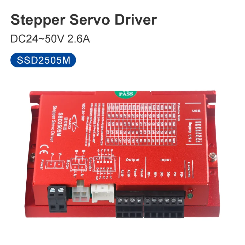 

Привод шагового двигателя с замкнутым контуром SSD2505M DC24 ~ 50 В 2,6 А Могут используется для высокоточного обрабатывающего оборудования