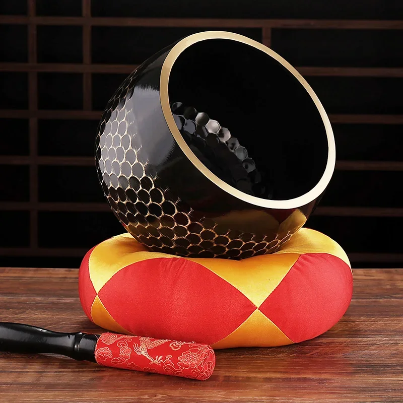 3.5 Inch-8 Inch Handmade Copper Bowl Buddha Sound Bowl Singing Bowl Black Brass Celebration Bowl Buddhist and Taoist Supplies