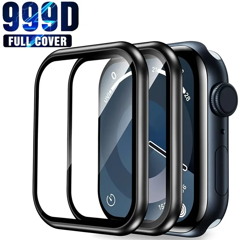 Soft Screen Film For Apple Watch Series 9 8 7 6 5 Ultra Curved Protector For iWatch 49mm 45mm 41mm 44mm 40mm 42mm 38mm No Glass