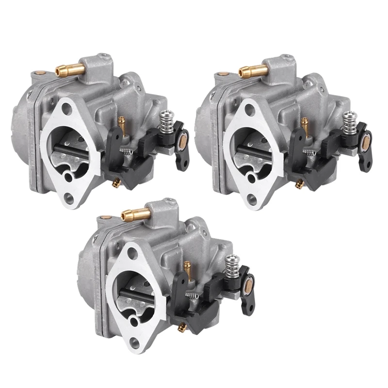 3X Boat Engine Carburetor 3303-8M0053668 For Mercury Mercruiser Quicksilver 4-Stroke 6HP Outboard Motor Carb 804766A04