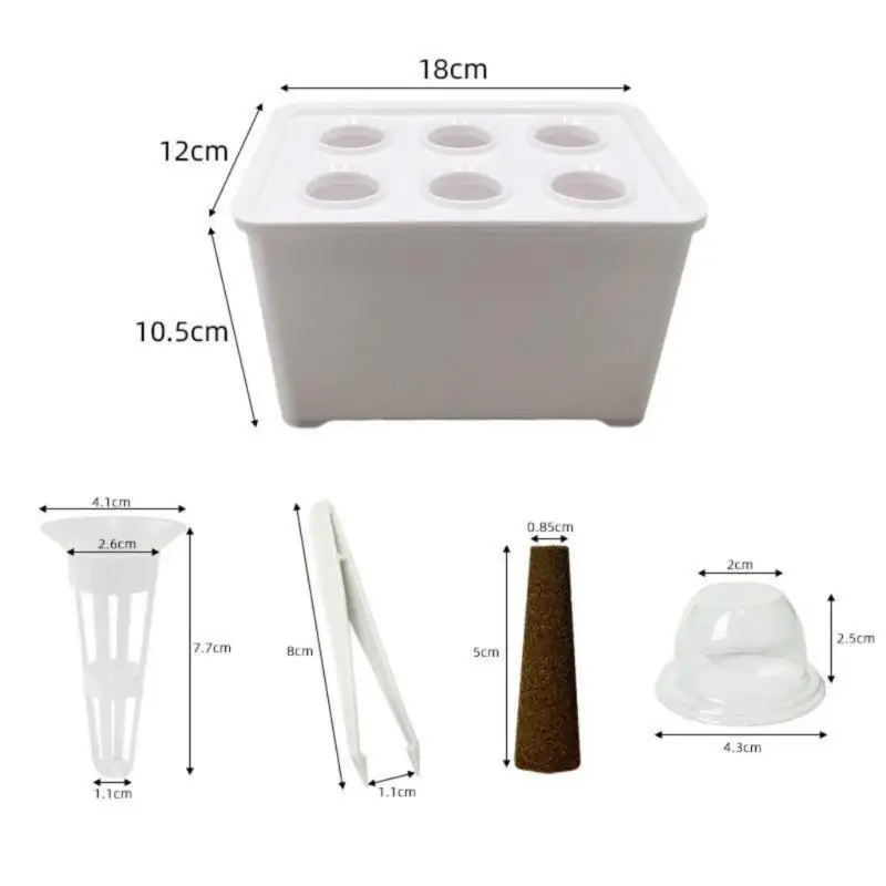Imagen 7: Maceta hidropónica reciclable 652F con ventana transparente compacta, solución jardinería interior para hogar y oficina