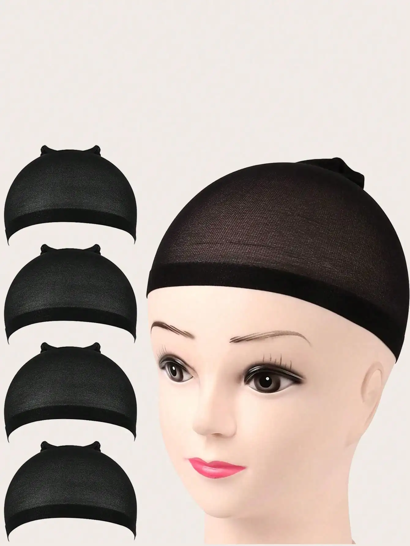 

2Pcs Stretch Mesh Wig Caps Elastic Hair Net for Wig Making