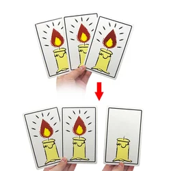 Re-Living-Cartas de Vela Flamejante, Truques Mágicos, De Perto, Ilusões De Rua, Truques, Mentalismo, Adereços Comédia, Reavificar Velas, Brinquedos de Cartas