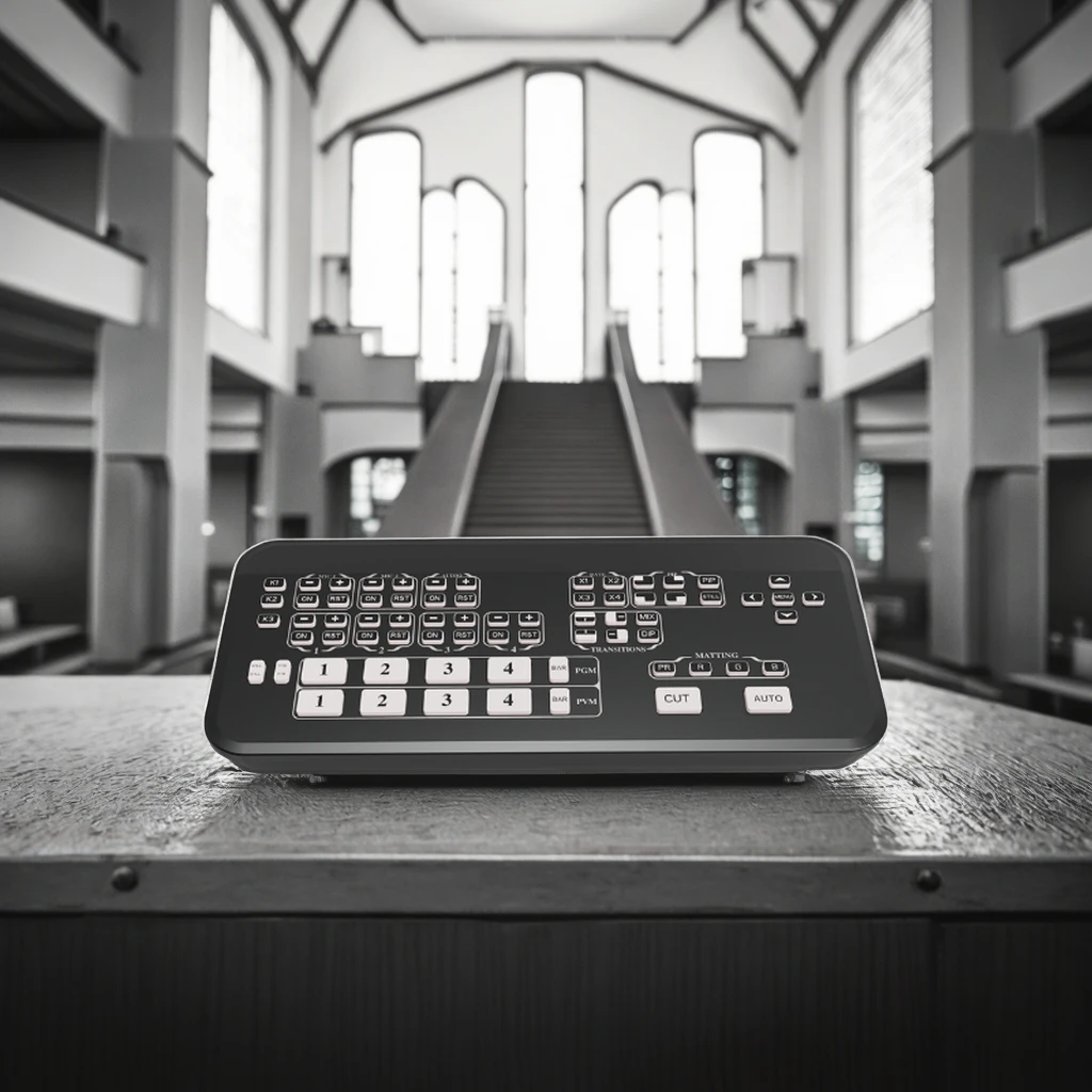 Multi-Format Live Streaming Production HDMI Live Stream Switcher Multi-Cam Video Mixer Switcher for Church Wedding Esport