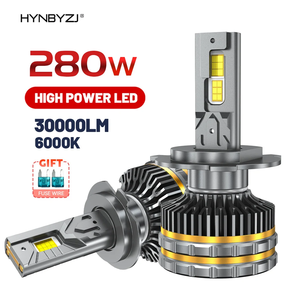 

HYNBYZJ High Power 280W 30000LM H7 H4 H11 LED Headlight H1 H3 H8 H9 H13 HB4 HB3 9005 9006 9007 9012 Turbo Lamp 6000K 12V 24V