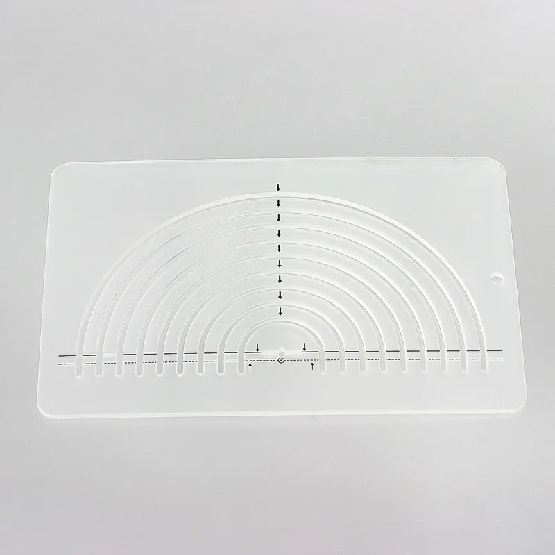 

Positioning Ruler Half Round Cutting Rule Acrylic DIY Sewing Ruler 1pc Quilting Ruler Shaped Hollow Quilting Template Half Round