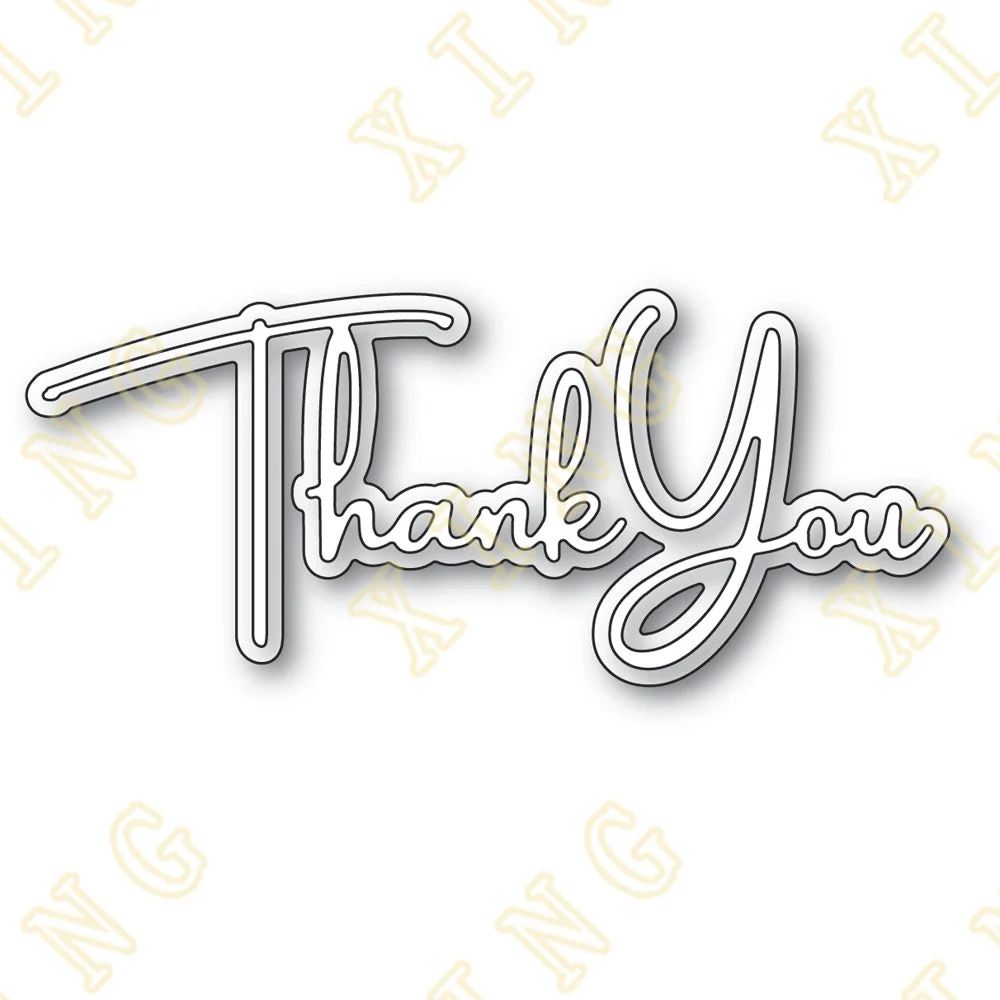 

Thank You Breezy Script Metal Cutting Die Scrapbook Embossed Paper Card Album Craft Template Cut Die Stencils New for Arrival