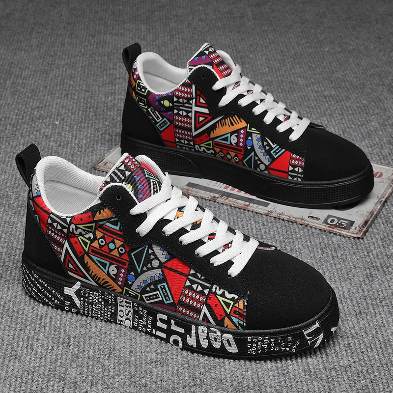 Breathable Mid-Top Sneakers, Heart & Music Graphic Design, Casual Streetwear Shoes for Couples, Valentine'S Day & Birthday Gifts - Image 4