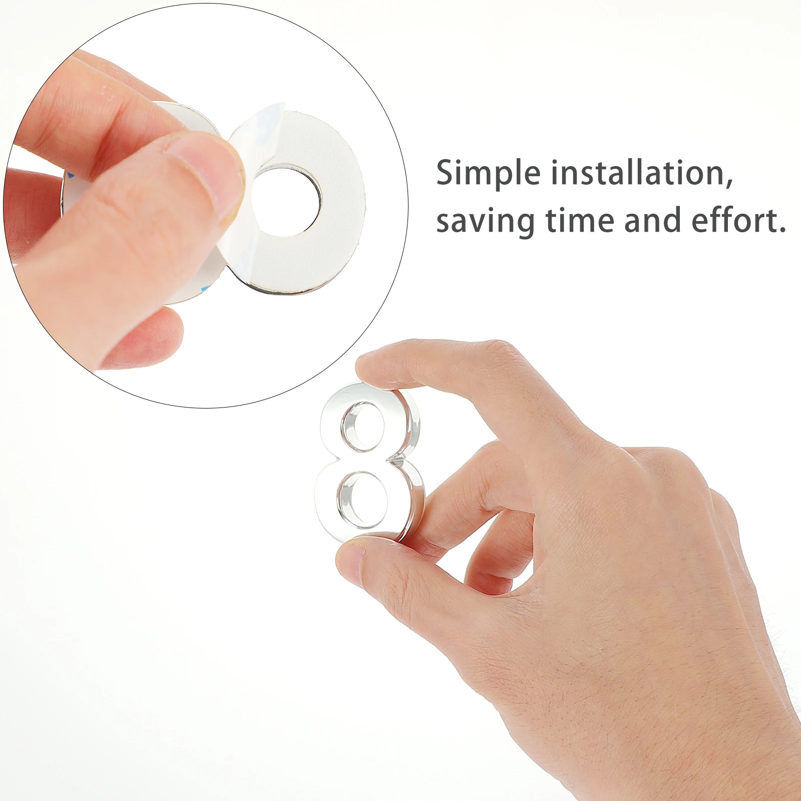 

10 Pcs House Stickers Self Adhesive 0-9 Number Sticker Door Number Sticker 3D ABS Numbers Door Mailbox Sign Plaque