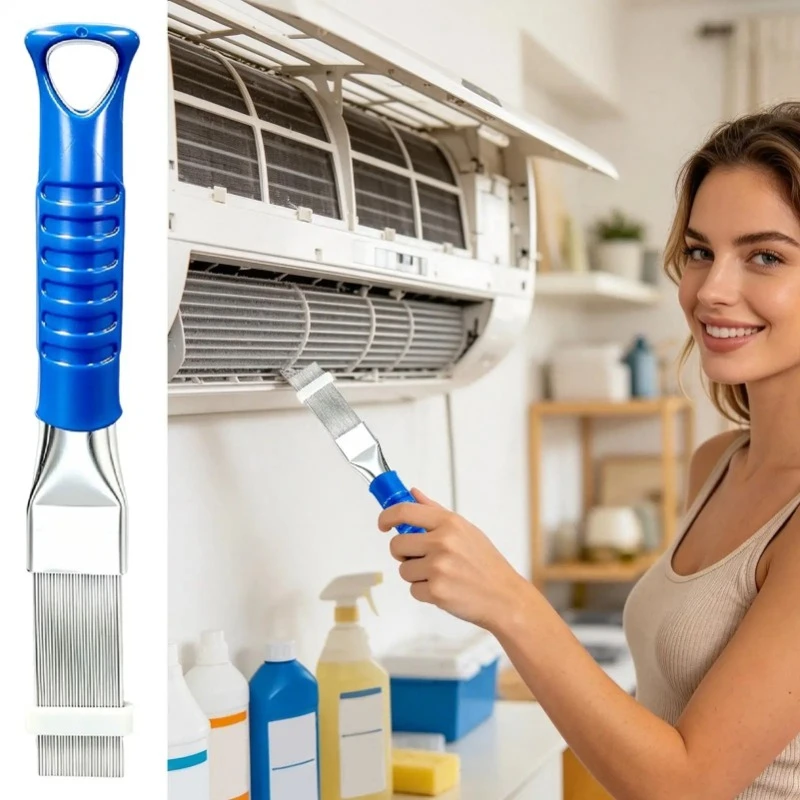 Pente para Limpeza de Ar Condicionado Reutilizável: Ferramenta para Limpeza de Aletas de Radiador de Ar Condicionado para Casa, Apartamento, Hotel, Dormitório, Cozinha e Quarto