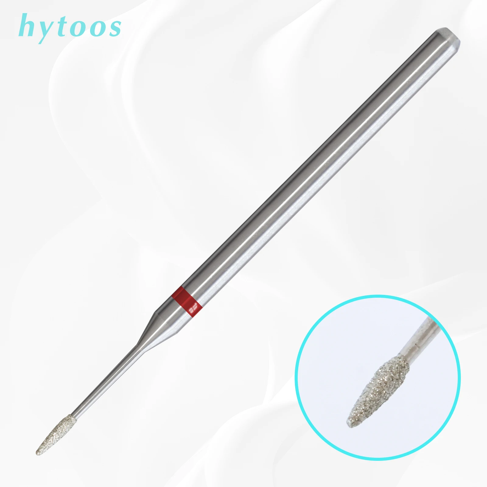 HYTOOS Mini Cone Diamond Cuticle Nail Drill Bits Russian Drill Bits for Nails Professional Safety Nail Dead Skin Cleaner Tool