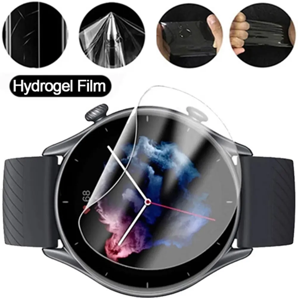 4Pcs Soft Hydrogel Protective Film for Xiaomi Amazfit GTR3 pro Full Cover Screen Protector for Huami Amazfit GTR3 Film Not Glass