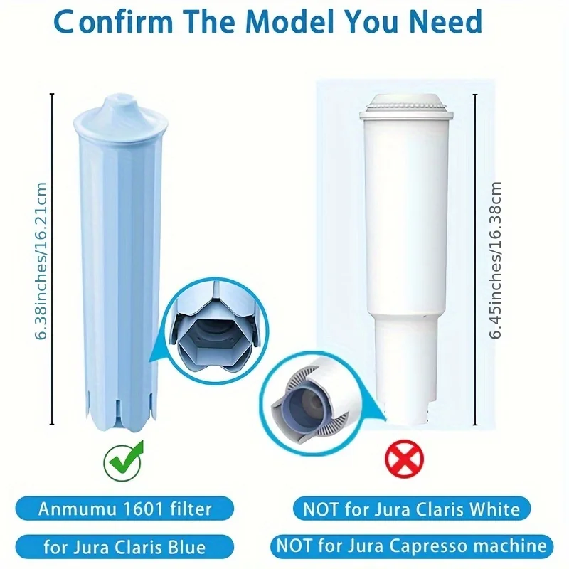 Coffee Machine Water Filter Replacement, Compatible With Jura Blue 67007, 71311, 71312, 1/2/4pcs