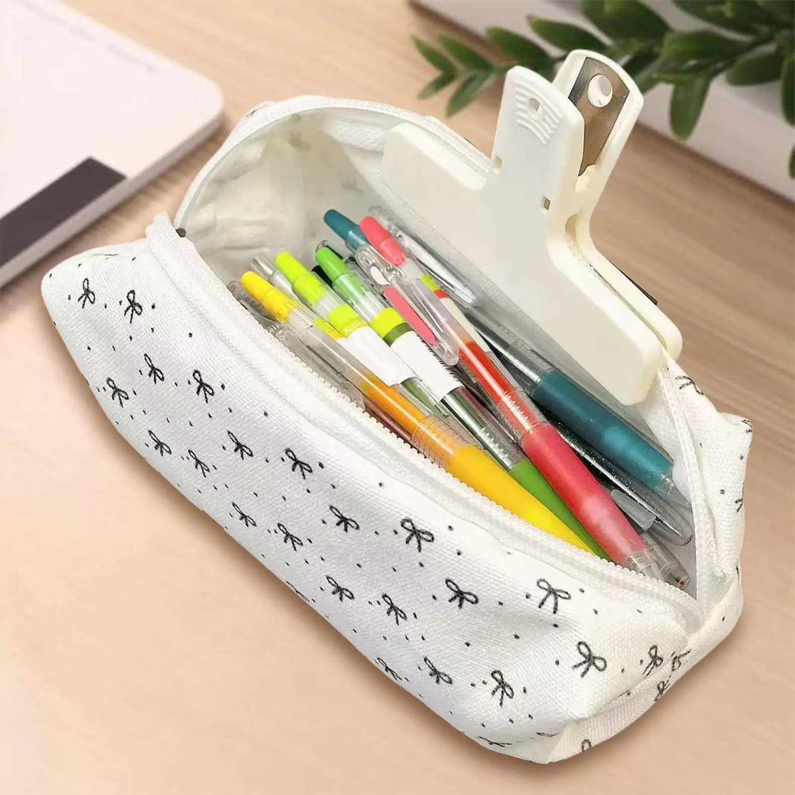 Federmäppchen, Federmäppchen, großes Fassungsvermögen, Boxen mit Schleifenmuster, tragbarer Schreibwaren-Organizer für Teenager, College, Kinder, Schule, Basteln