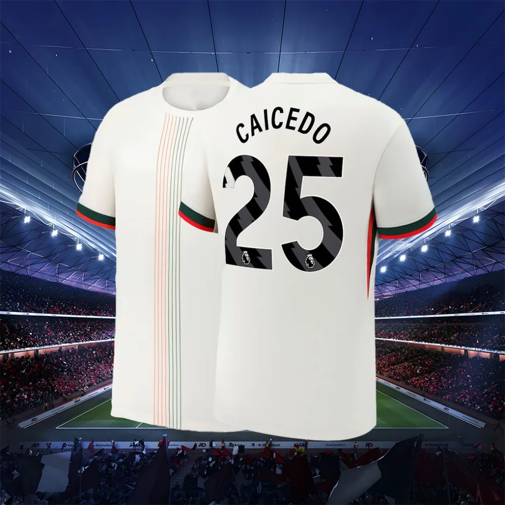 Chelsea No.25 Player's Jersey 2526 Away Jersey Camiseta y pantalones cortos Transpirable de secado rápido Niños y adultos del mismo estilo