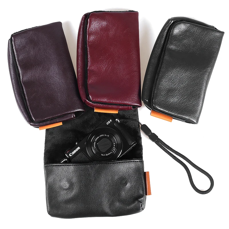 PU Leather Soft Case Cover Camera Bag For SONY ZV-1 ZV1 RX100 VII VI V IV II HX95 Ricoh GR III IIIx GR3 GR3x Canon G9x G7x SX620