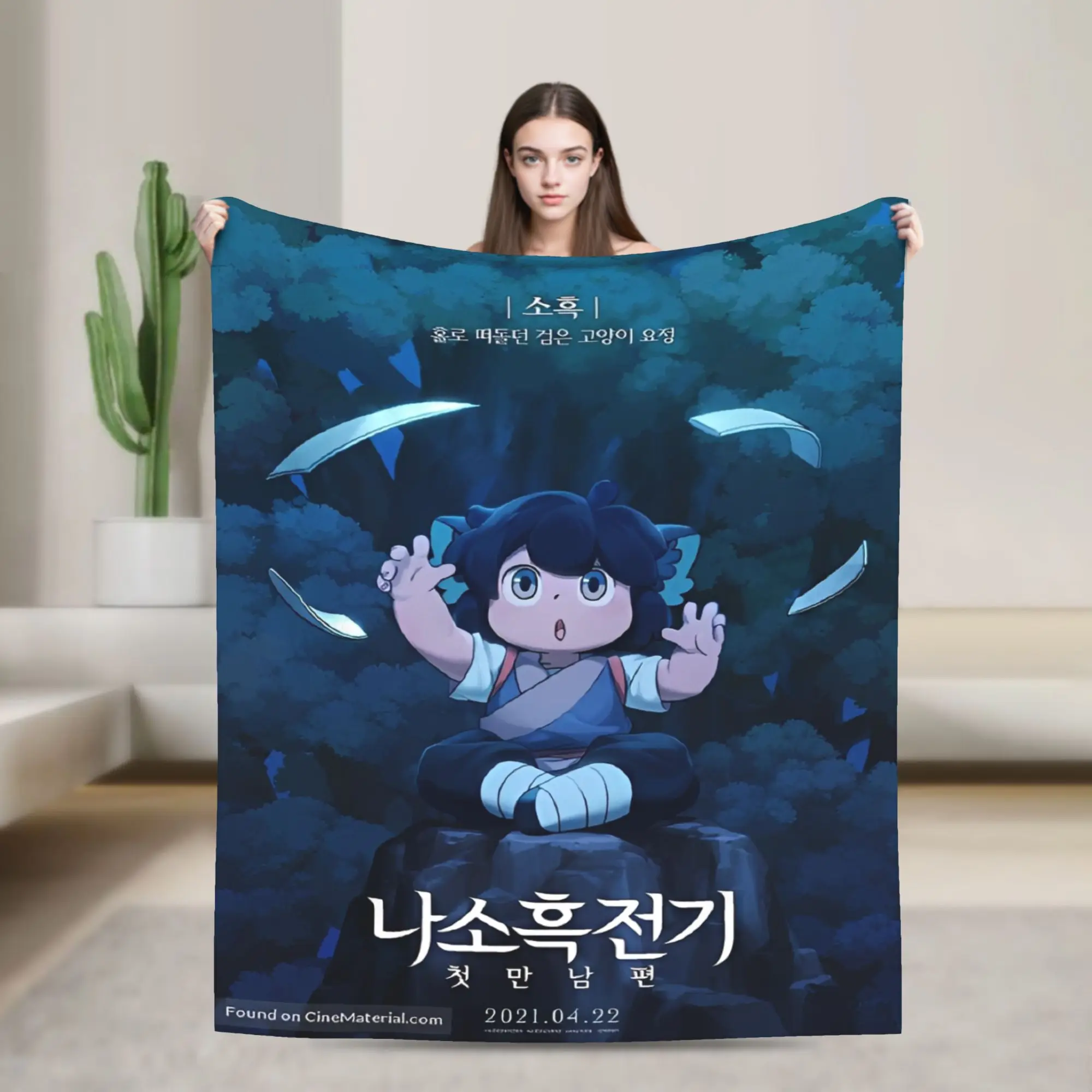 The Legend of Hei Anime Flannel Blanket  Super Warm Throw Blanket for Bedroom Travel Street Trend Bedspread Sofa Bed Cover