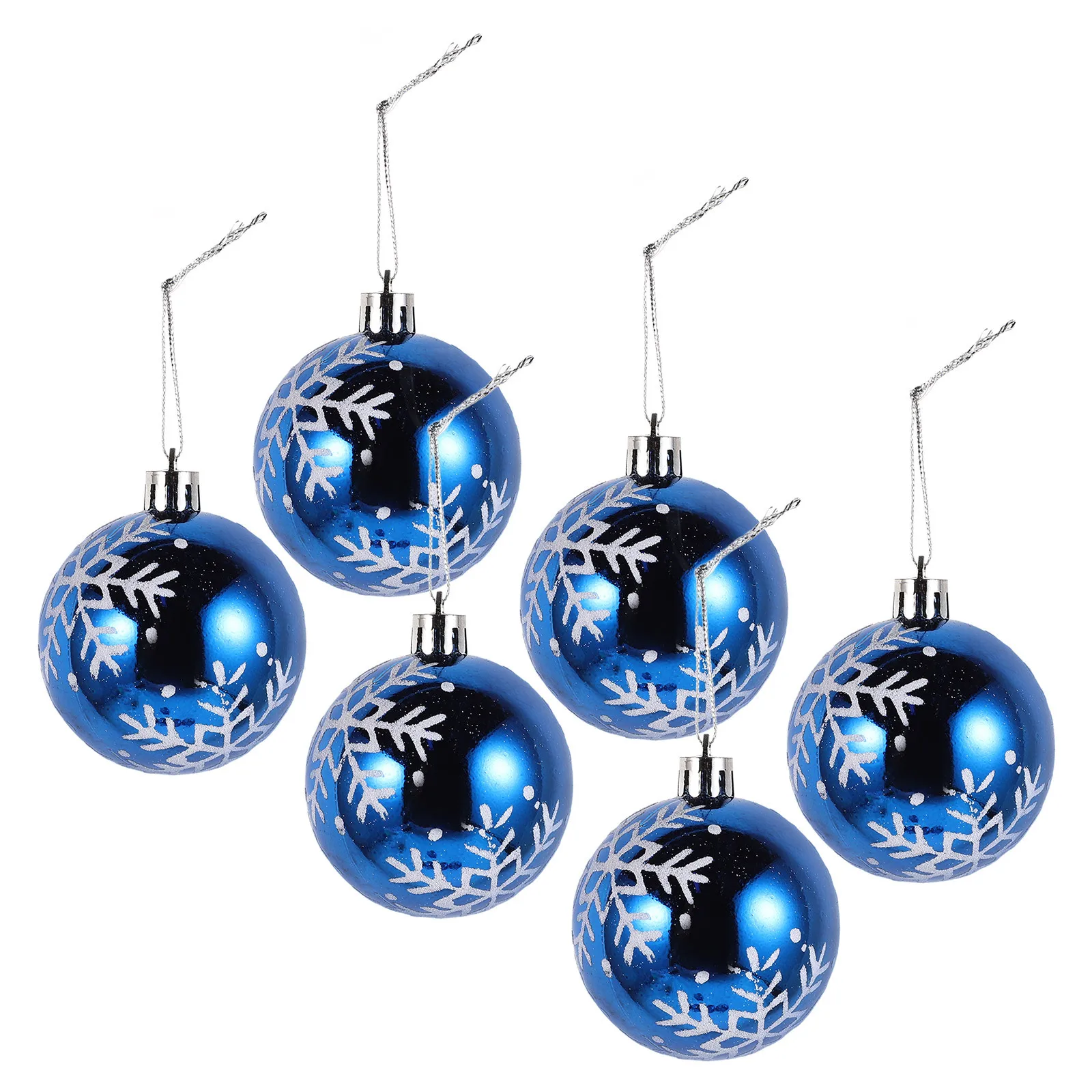 

6 Pcs Ornament Christmas Decoration Elegant Ornaments Blue Luxury Tree Decorations