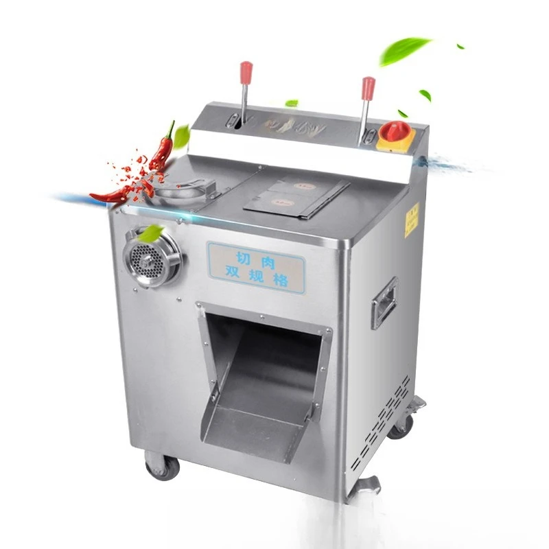 Commercial meat grinder stainless steel multi-functional hotel canteen meat shop enema slicer grinder