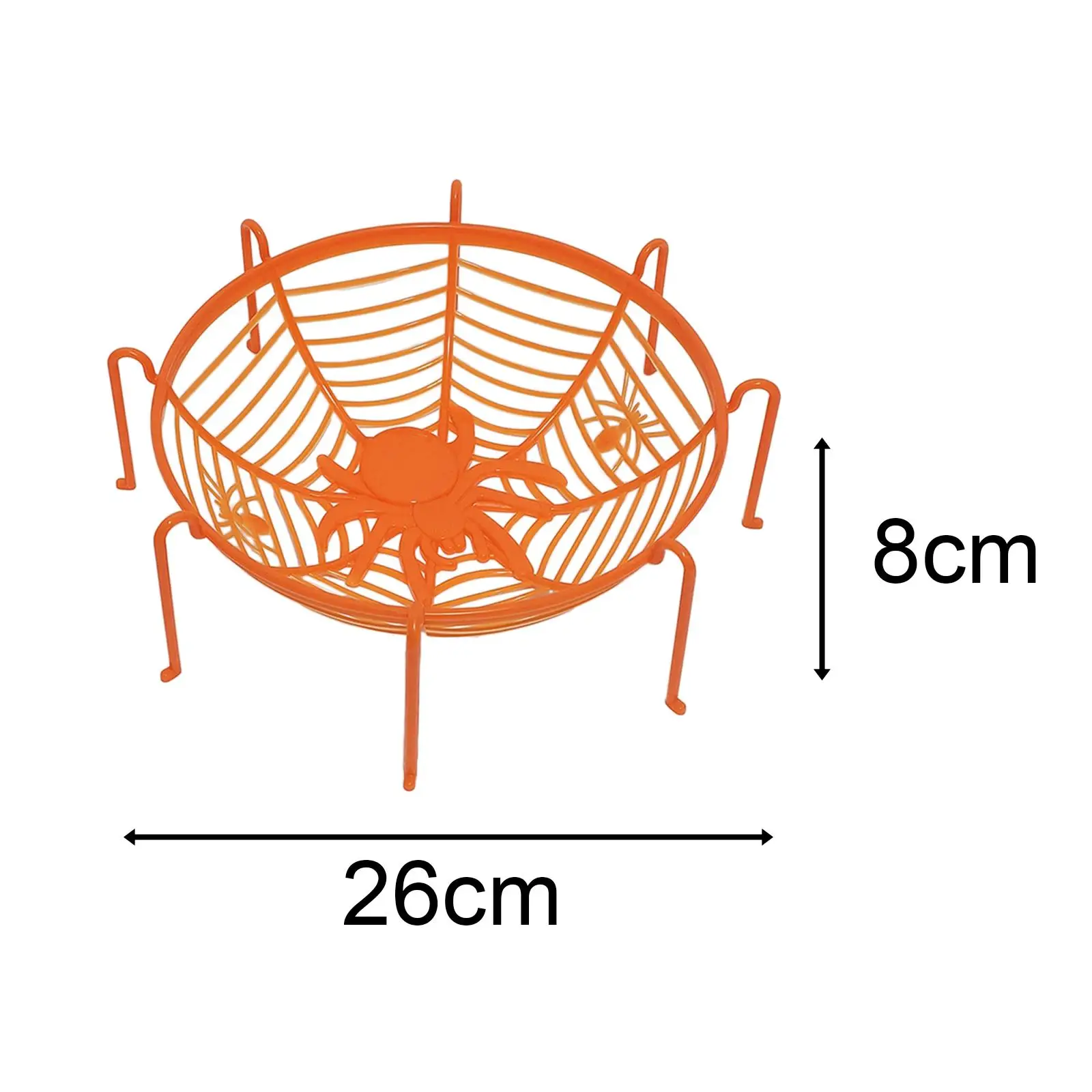 Spider Web Storage Bowl for Halloween Fruit Vegetable Candy Snack Holder Centerpiece