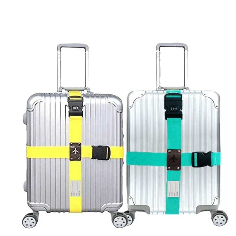 Luggage Straps Suitcase Belts Cross Packing Belt Password Lock Trolley Safe Fixed Belt Luggage Strap Luggage Accessories