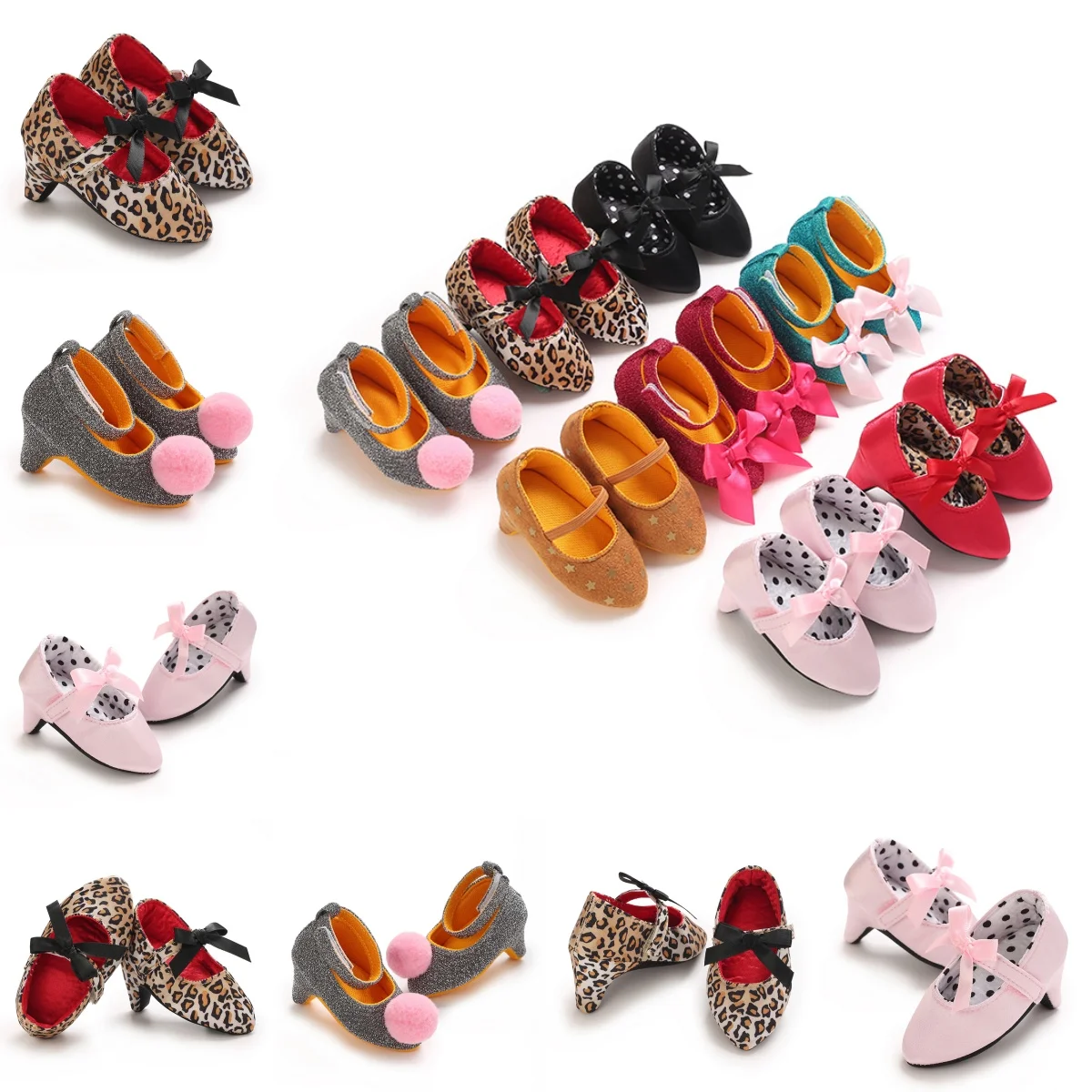 

Обувь для новорожденных, с мягкой подошвой, удобная для маленьких принцесс, с милым бантиком, модная, для вечеринок.