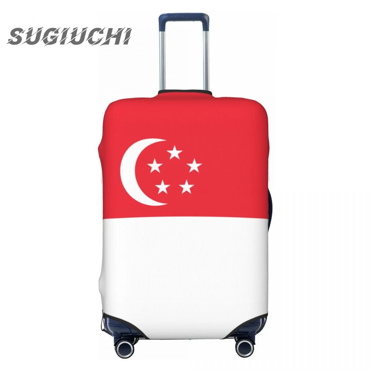 

Singapore Country Flag Luggage Cover Suitcase Travel Accessories Printed Elastic Dust Cover Bag Trolley Case Protective