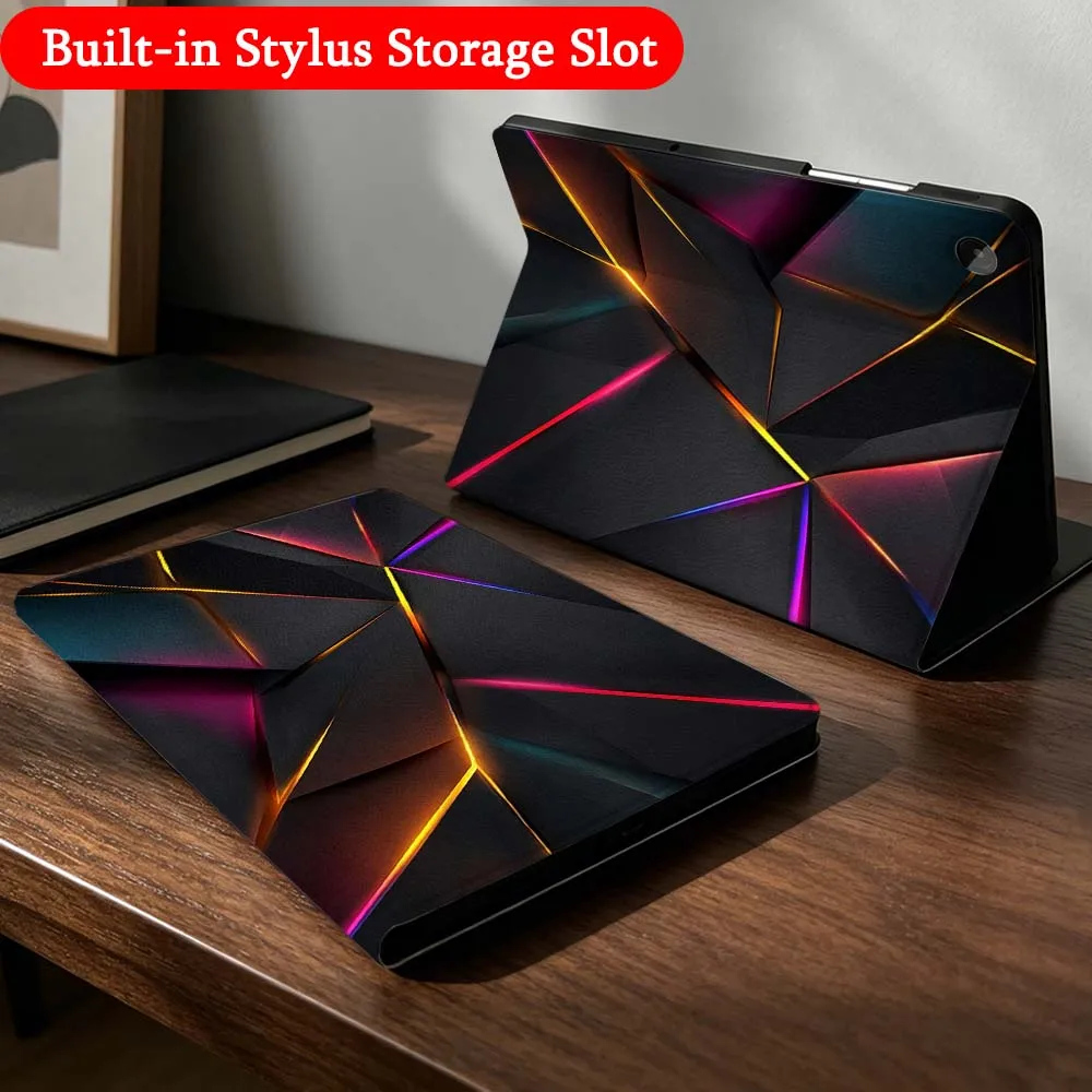 

Technology Patterns Case For Samsung Galaxy Tab A7 A8 A9 A11 S6 S7 S8 S9 S10 S11 FE Plus Folding Automatic Sleep/Make Tablet