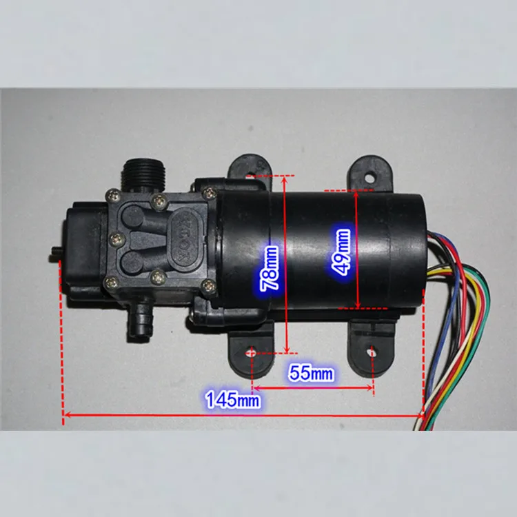 42mm brushless motor 12V high-flow diaphragm high-pressure water pump, adjustable pressure high-pressure diaphragm self-priming