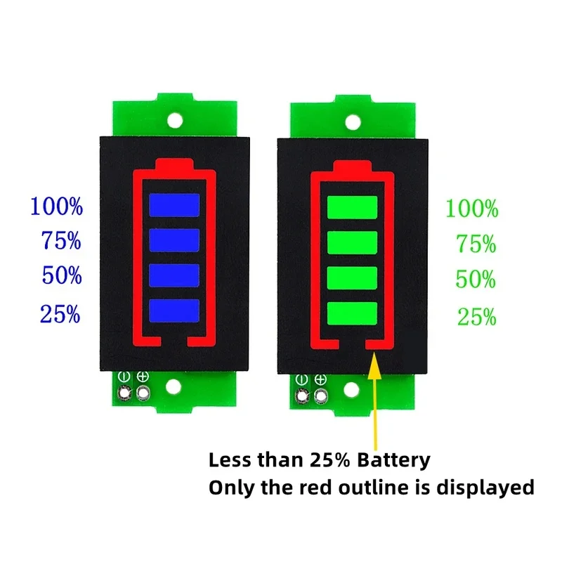 1-8S 1S/2S/3S/4S Single 3.7V Lithium Battery Capacity Indicator Module 4.2V Display Electric Vehicle Battery Power Tester Li-ion