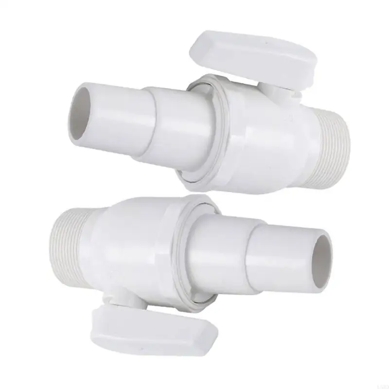 

L5BD Multifuntional Pool Maintenance Adapter Water Flows Control 2 Way Filter Valves Replacement Ball Valves Plastic Texture