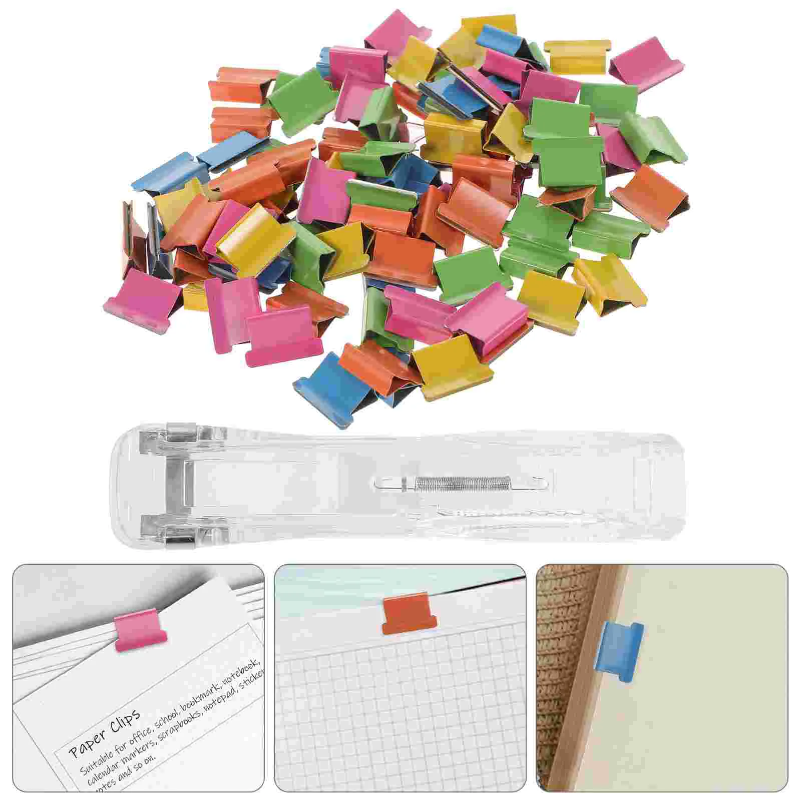 Paper Clips Spare Clamp for Pusher Fast Dispenser Stapler Dispensers Clipper Office