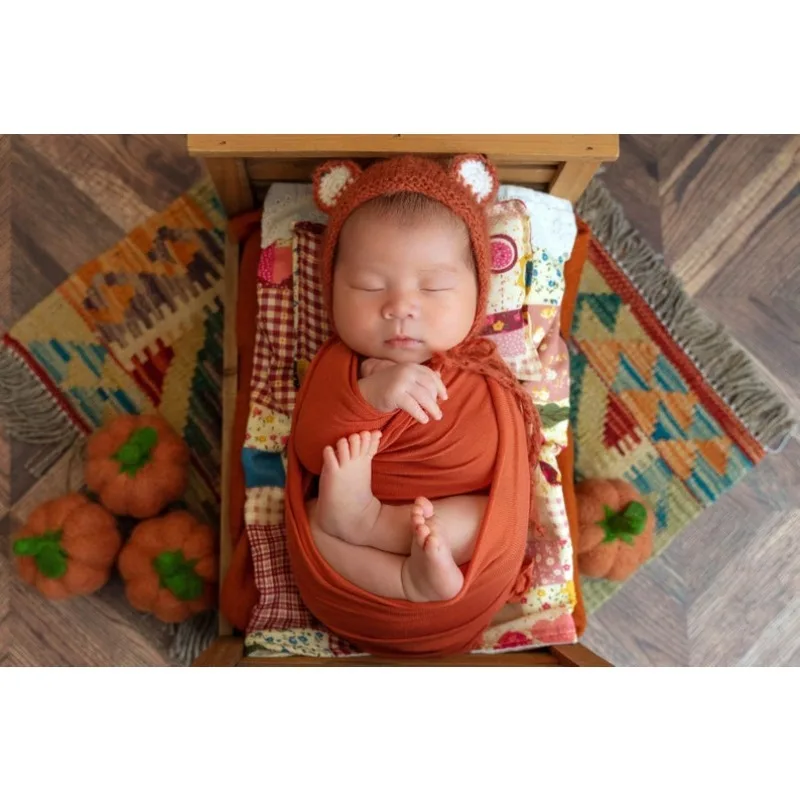 مجموعة التصوير الفوتوغرافي لحديثي الولادة من الأنجورا - خلفية قابلة للتمدد ولفة لجلسات الصور في الاستوديوية، Fotoografie rekwizyty do sesji noworodkowj bebe #5