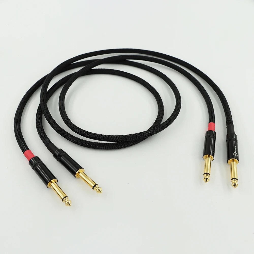 Carare audio cable 6.35 large two-core signal cable/gold-plated 6.5 large two-core plug TS/4N oxygen-free copper