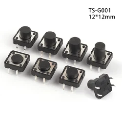 10PCS Tactile Tact Mini Push Button Switch  Micro switch 12x12 12*12*4.3mm 5mm 6 7 8 9 10 11 12 mm 4Pinc tact switch