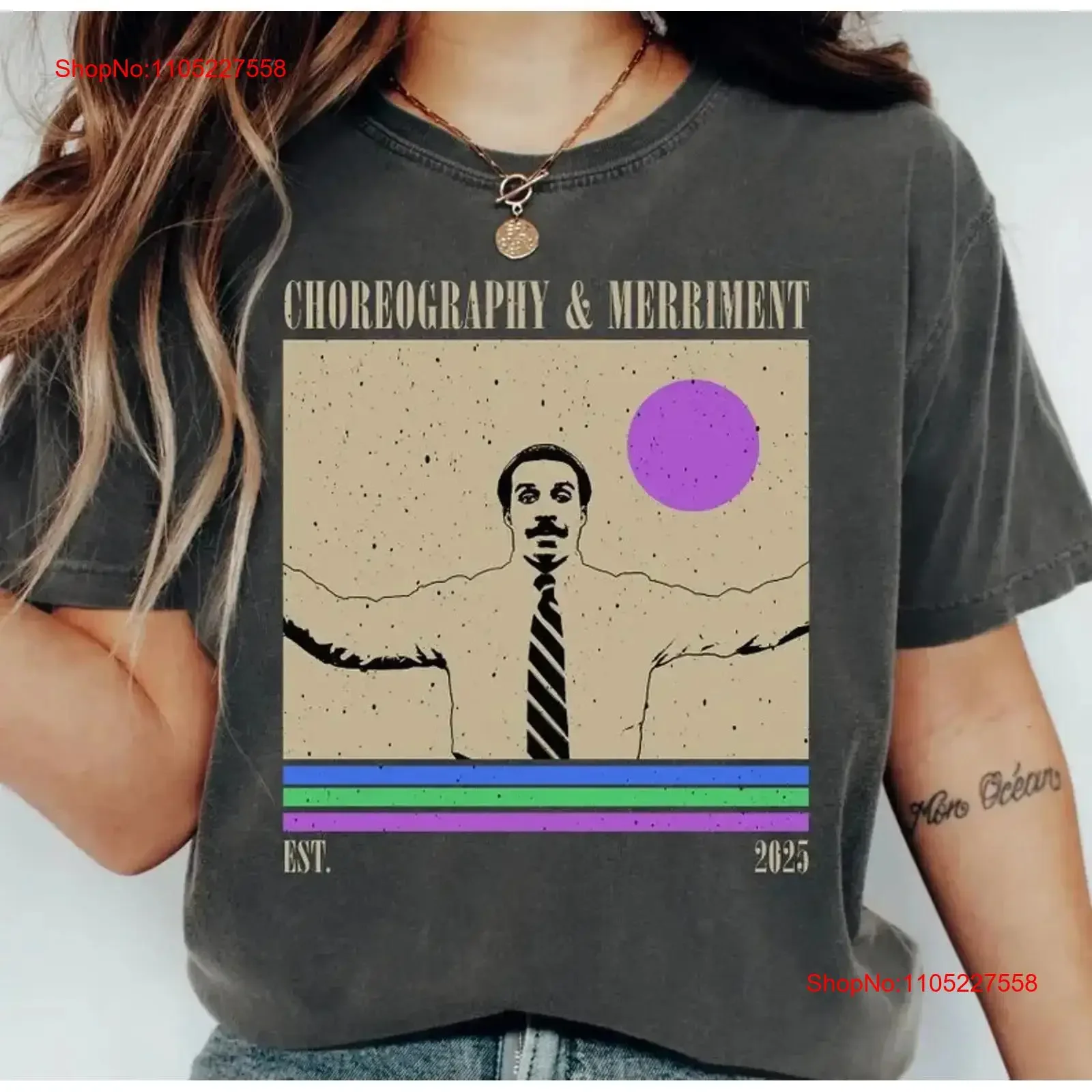 Choreography Merriment Severance T Shirt Mr Milchick Funny Retro 90s Vin vintage Washed designer clothes homme Soft Stretched