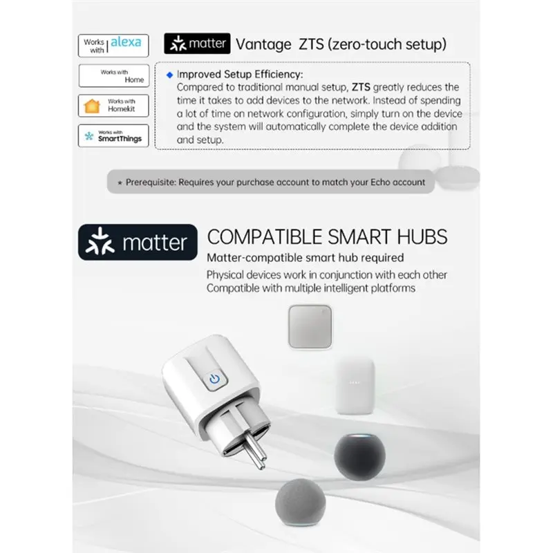 A27F-Smart Plug Outlet Tuya Matter With Voice Control Timer Function 16A Smart Socket Outlet With Metering EU Plug