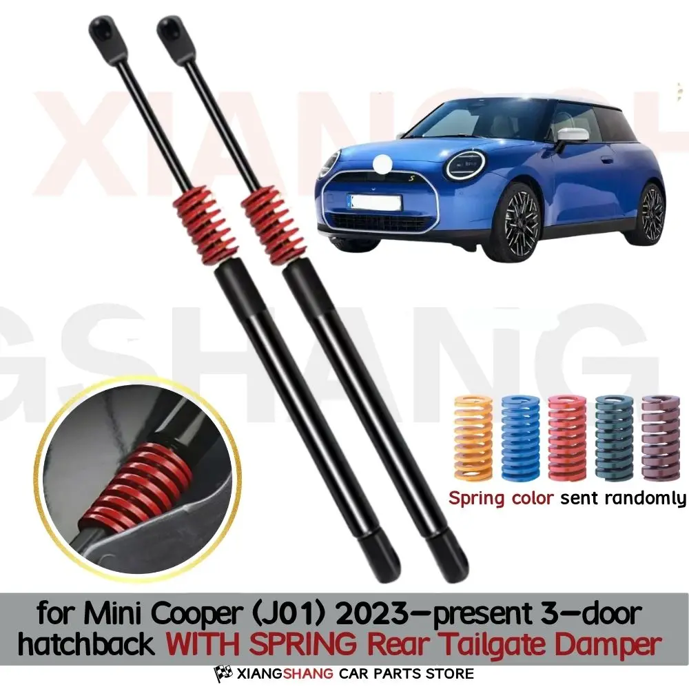 2pcs Rear Auto Open With Spring Damper for Mini Cooper (J01) 2023-present 3-door hatchback Trunk Boot Gas Charged Gas Struts