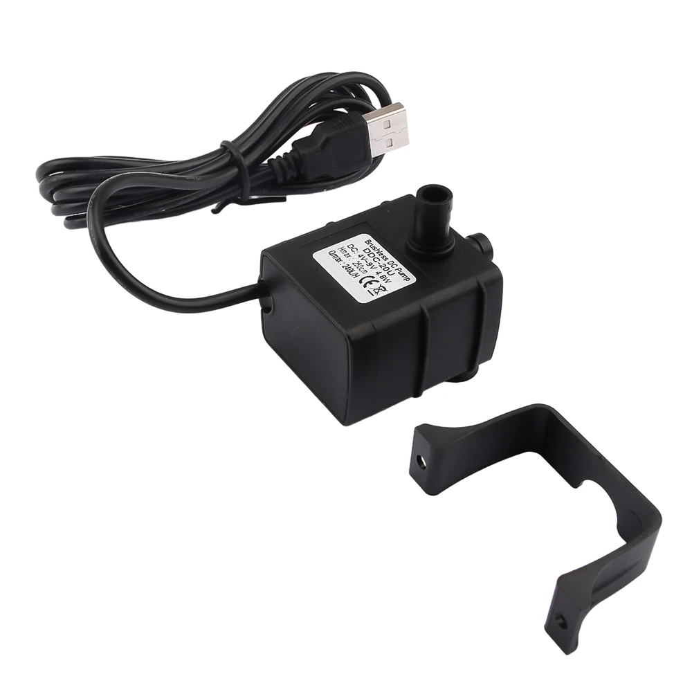 Mini bomba de agua USB sin escobillas ultrasilenciosa, 5V, 12V, 24V, refrigeración por agua, bomba sumergible silenciosa, bomba centrífuga impermeable, cabezal de CC