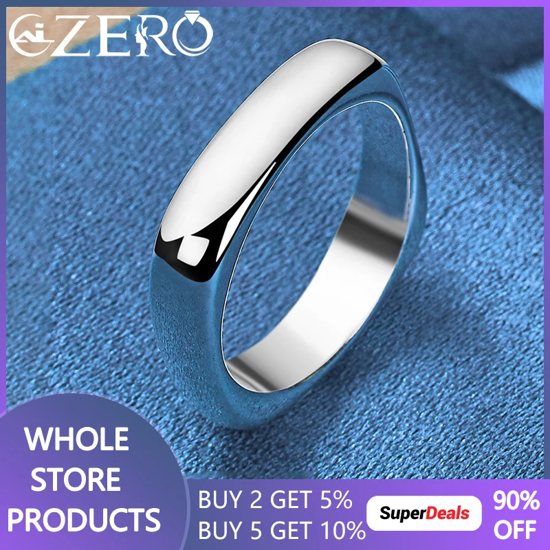 

ALIZERO 925 Стерлинговое Серебро, квадратное кольцо для женщин, обручальное кольцо, простое модное Ювелирное Украшение, подарки