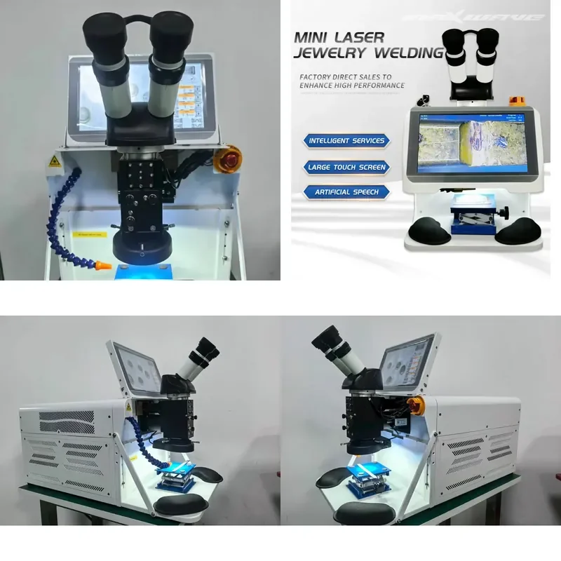 for YAG Laser Jewelry Welding Machine with Built-in CCD System and 10-inch Screen for Gold and Silver Small Desktop