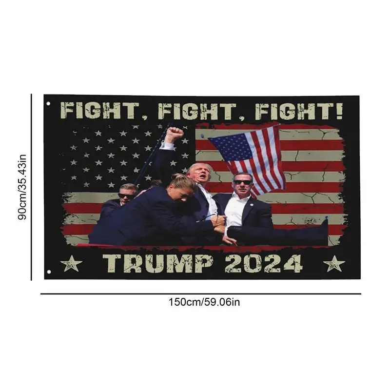 2024 Trump Flag President Flag for Garden 3x5ft Missed Me Flag Trump Outdoor Yard Flags Trump Fight 2024 Garden Flags