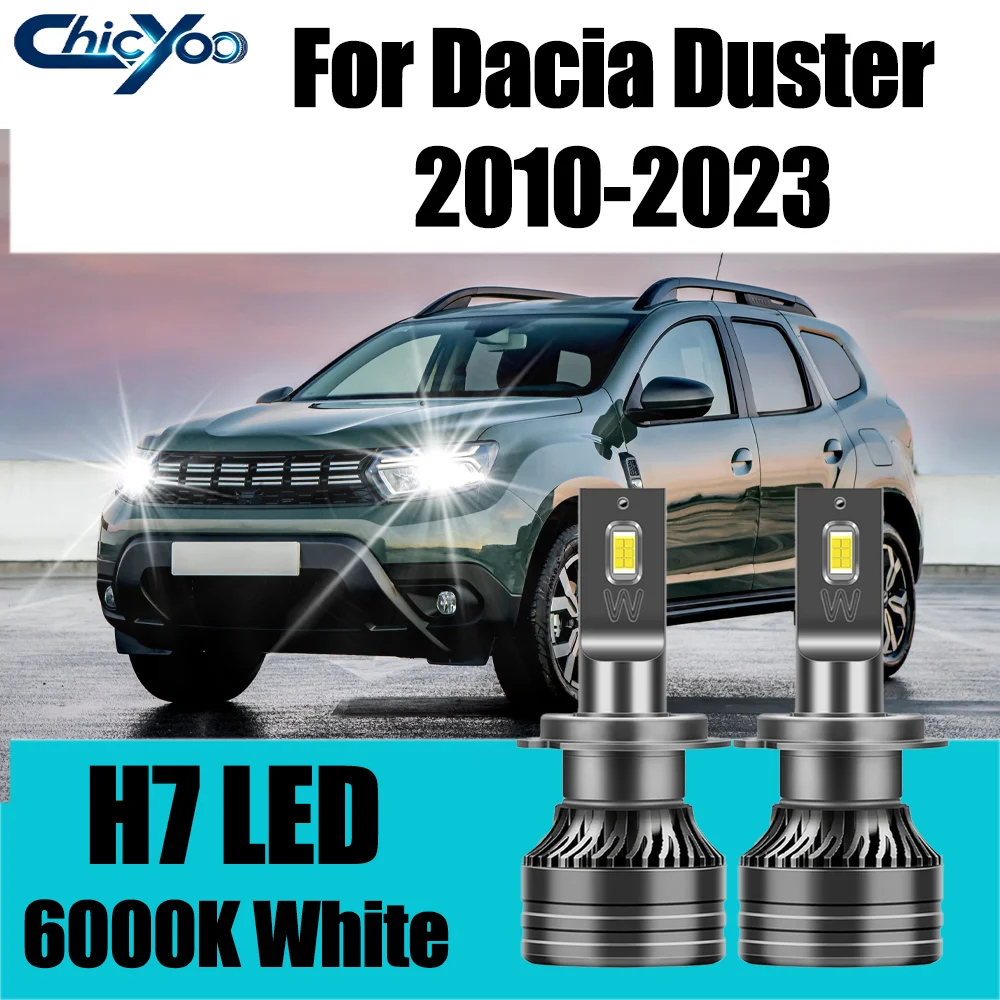 2X H7 LED Headlight For Dacia Duster 2010 2011 2012 2013 2014 2015 2016 2017 2018 2019 2020 2021 2022 2023 150W 30000LM 6000K