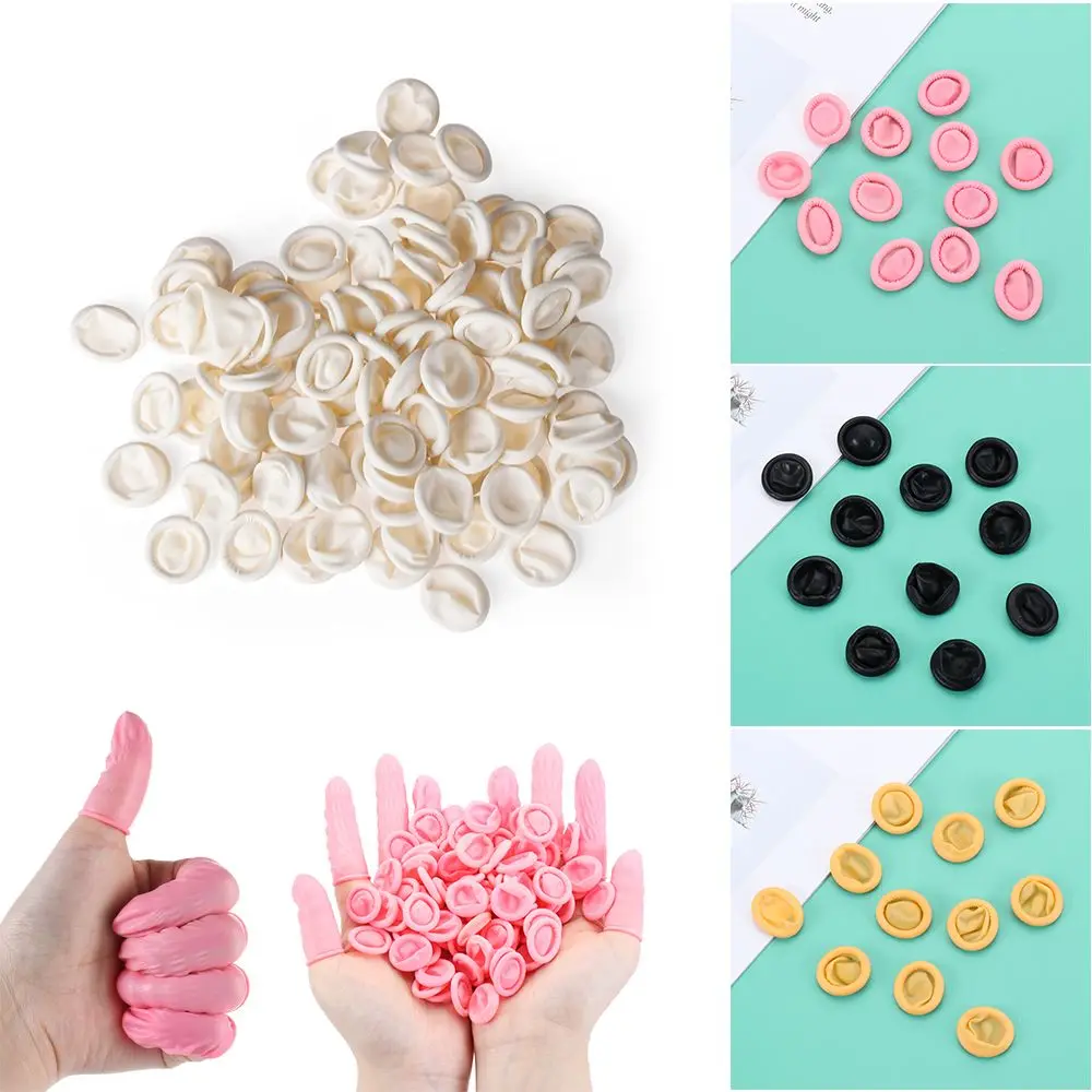 100/300PCS Non-slip Disposable Latex Finger Cots Fingertips Protector Gloves Finger Cover Rubber Gloves